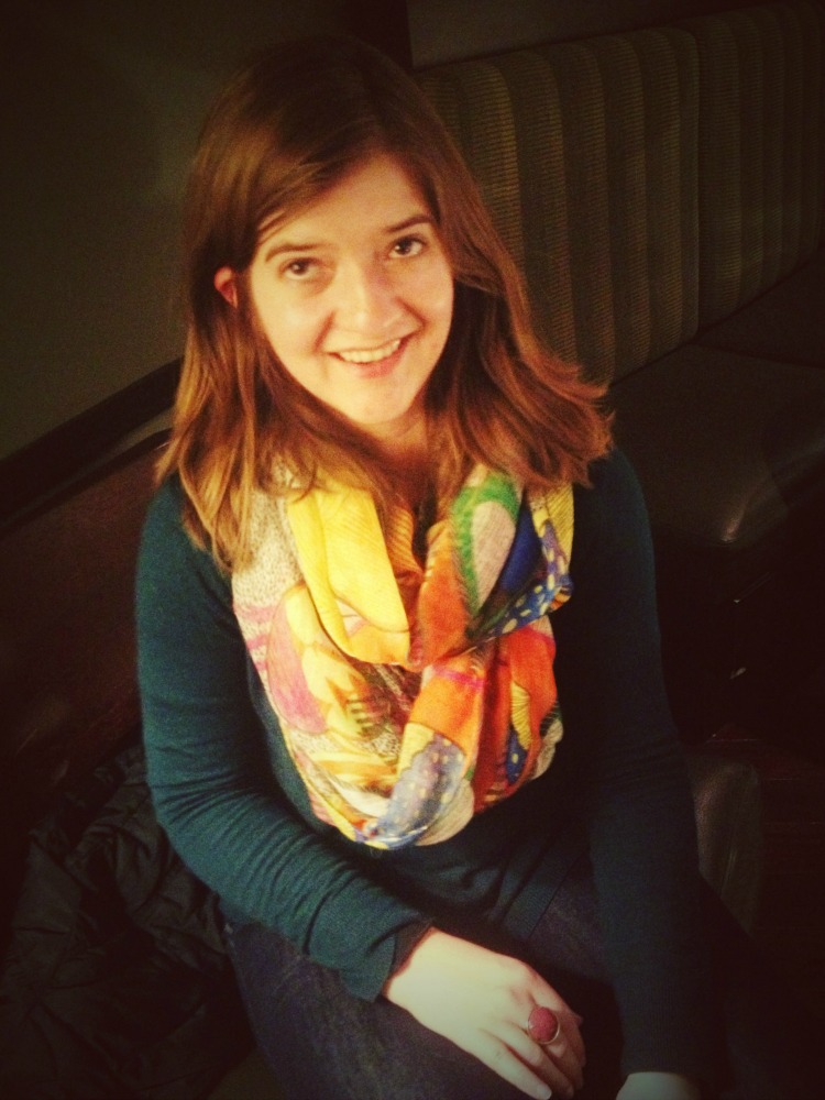 Meet Laura, she has excellent taste in scarves (and most other things, but this picture highlights the scarf)