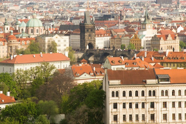 view of Charles Bridge in Prague