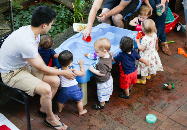 Tip: Have a water table at a toddler party