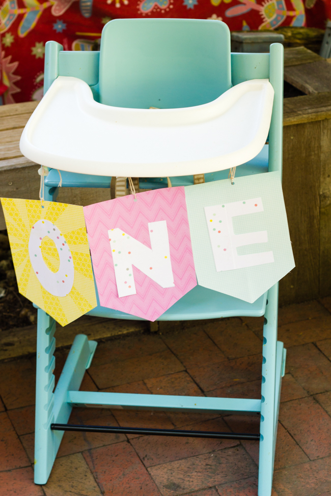 Gold, Mint, and Pink First Birthday Party Decor