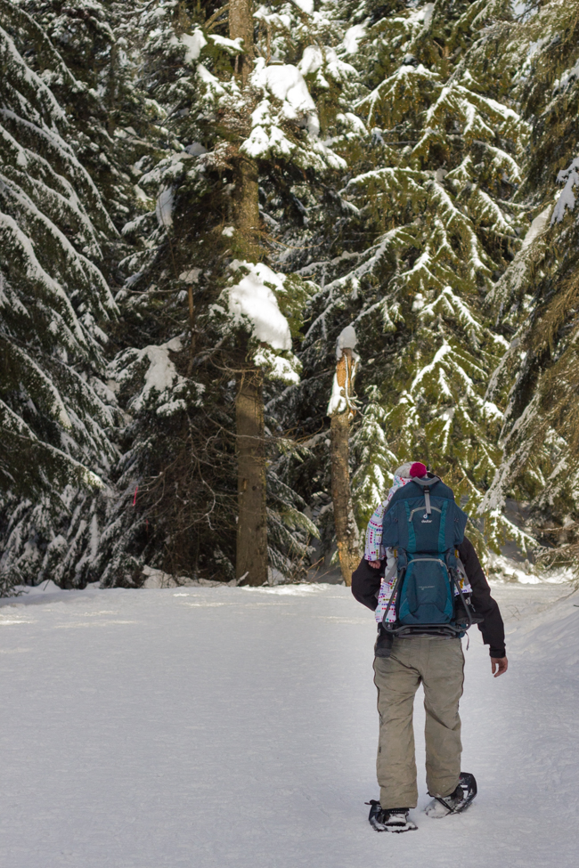 Snowshoeing at Gold Creek Pond