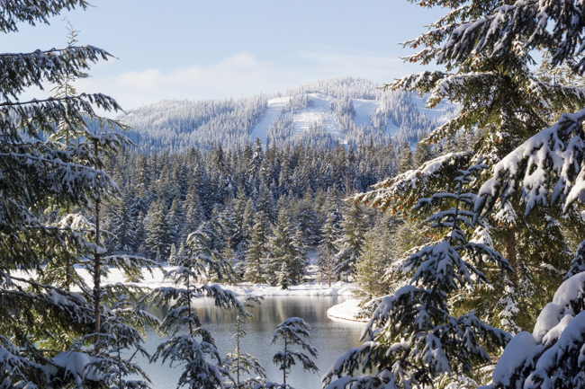 Snowshoeing at Gold Creek Pond